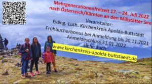Plakat 17.-24.07.2022 für alle Generationen des Kirchenkreises Apolda-Buttstädt