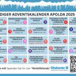 Adventskalender mit einzelnen Programmpunkten